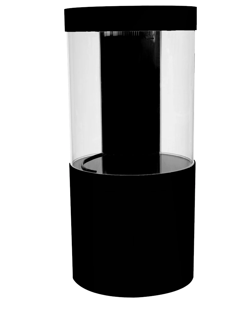 Pro Cylinder 125 Gallon Acrylic Setup Black, Best Arowana